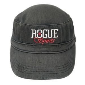 District Threads Army Cap Gray One Size Rogue Spirits Distressed Cotton Logo Hat